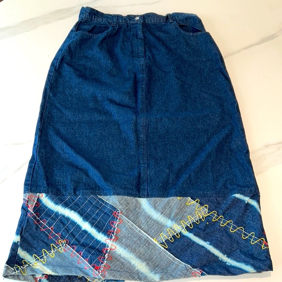 erica brooke Dresses & Skirts - Vintage Erica Brooke Denim Skirt